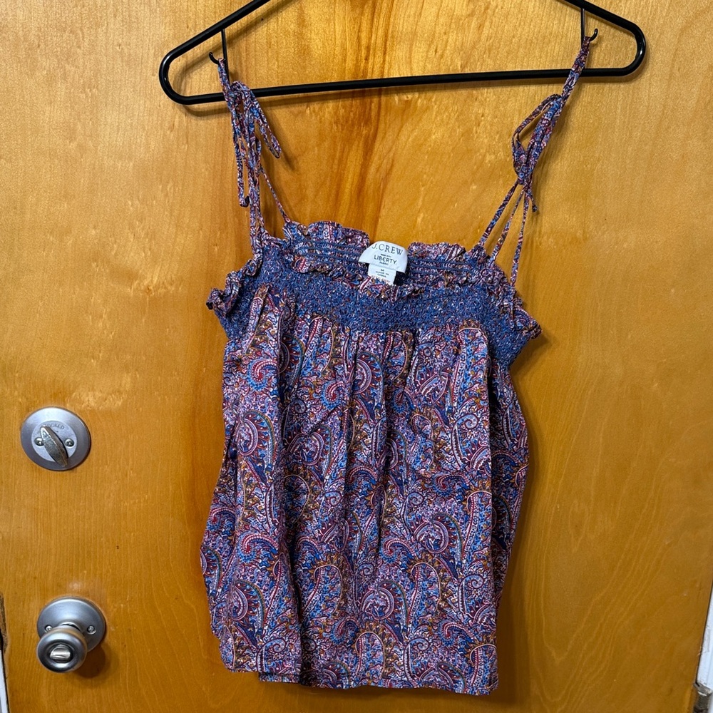 J. Crew Paisley Camisole - Blue and Red